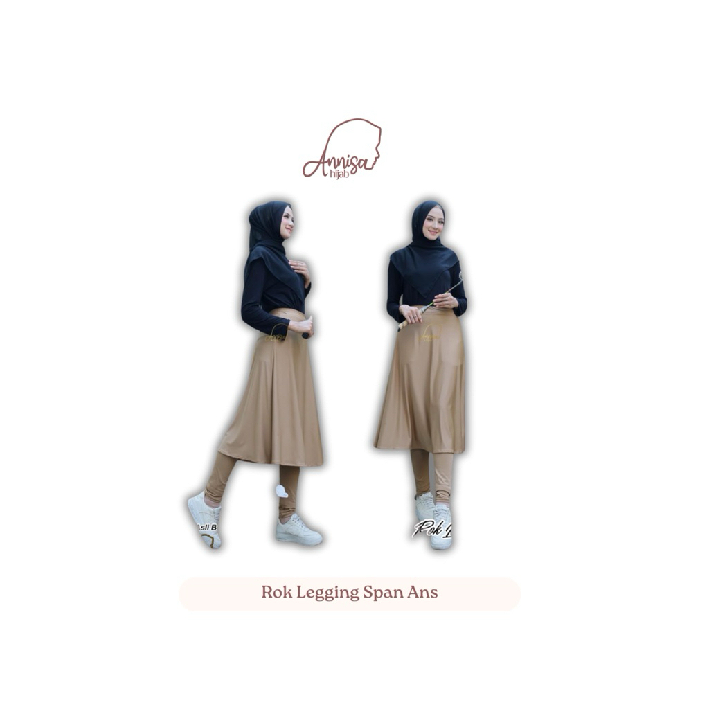 Annisa Hijab-Skirt Legging Span Ans Full Elastic เอว Jersey Zoya Premium Ans