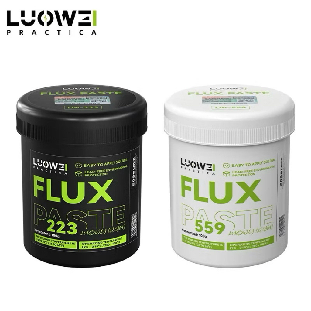 ฟลักซ์พาสต้า Luowei LW-223 100g โปร่งใส / พาสต้าฟลักซ์ Luowei LW-559 100g สีขาว