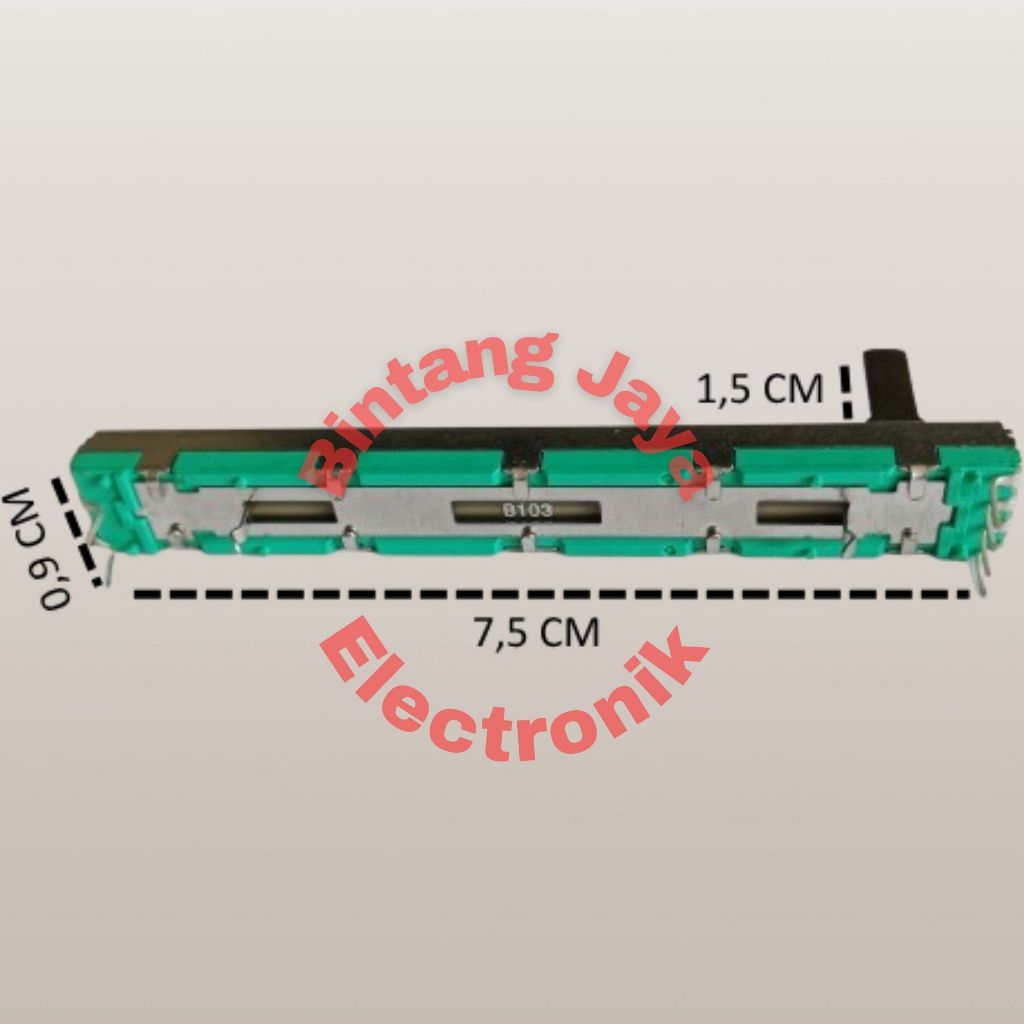 HIJAU GREEN SLIDING POTENSIO B103-10K LEGS 4-2