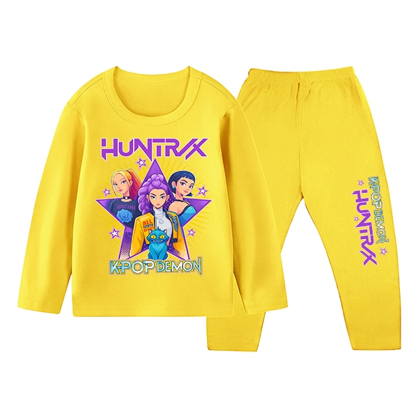 Demon Hunter KPOP ชุดนอนสําหรับเด็กผู้หญิงแขนยาว/ชุดนอนเด็กผู้หญิง 2074