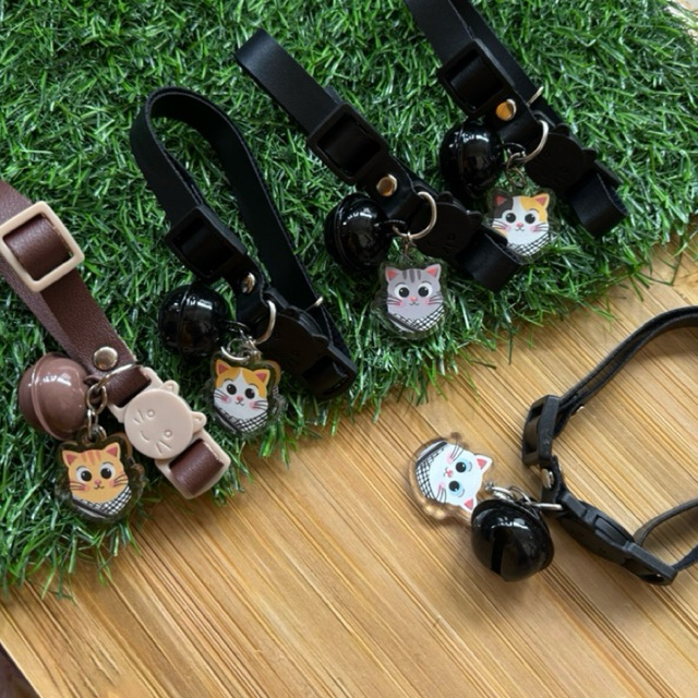 PRO PALLESTINE CAT NECKLACE WITH BERKAFFIYEH CAT CHARM BY WATERMIAOW