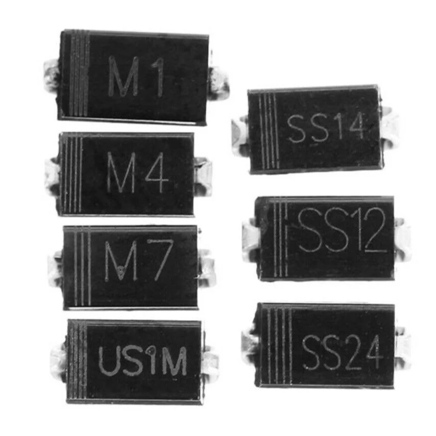 SMD ไดโอด 1N4001 1N4002 1N4004 1N4007 M1 A2 M4 M7 วงจรเรียงกระแสไดโอด