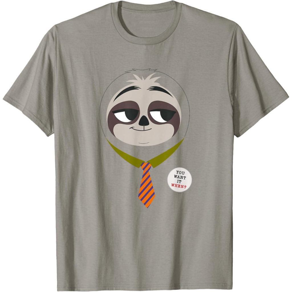 เสื้อยืด Disney Zootopia Flash the Sloth Face