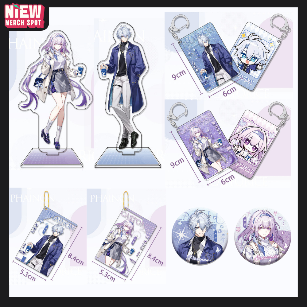 GANTUNGAN รางดาว Honkai HSR Phonon Castore อะคริลิค Standee พวงกุญแจทราย Quicksand อะคริลิค Pin Badg