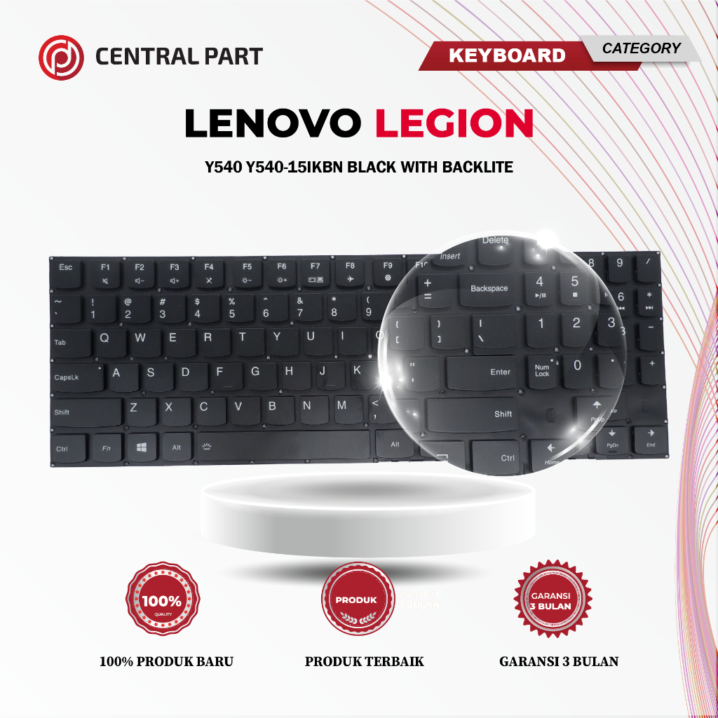 Lenovo Legion y540 y540-15ikbn คีย์บอร์ดสีดําพร้อม Backlite