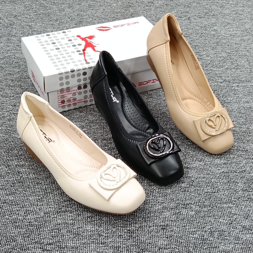 8435-1 Sofiya รองเท้าเวดจ์ Sampan ดั้งเดิม