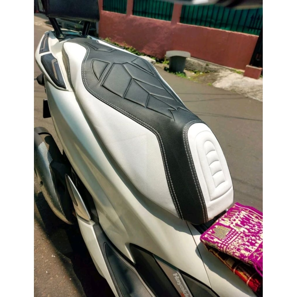 หนังเบาะมอเตอร์ไซค์สําหรับ Vario, Beat, Scoopy, Nmax, PCX, Aerox, ADV, Lexy, European Pres Model Leaf ราคา ถูกที่สุด ดีลบีเคเค แกลเลอรีภาพที่ 5