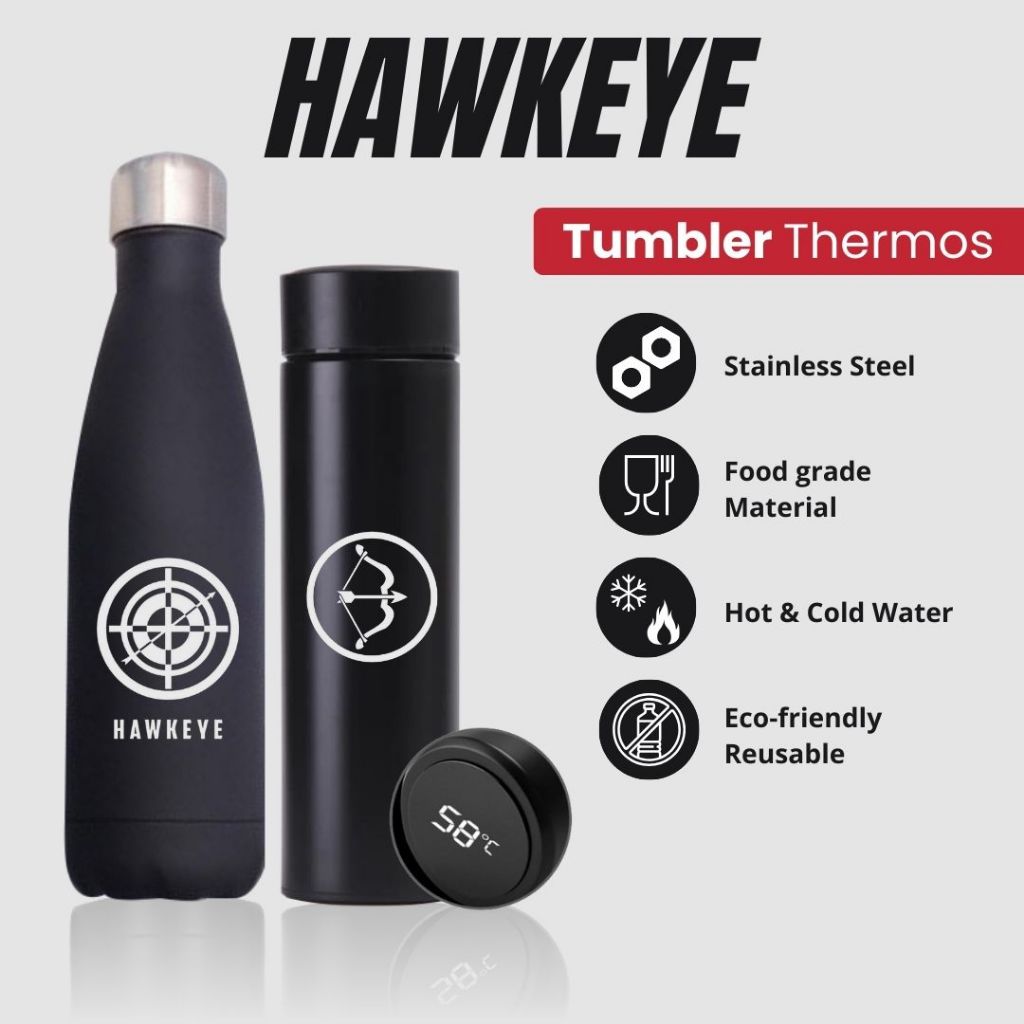 TERMOS HAWKEYE - TUMBLER THERMOS CUSTOM HAWKEYE ดีไซน์โลโก้