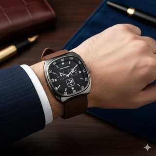 PROMO BELI 1 GRATIS 1 - Jam Tangan Elegant Pria Wanita Hush Puppies Tali Rumbber Anti Air Oval Mewah Modern Analog Unisex