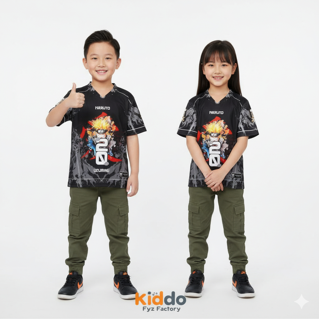 Naruto Kids Jersey Kids Dryfit Brazil Milano Casual Rugby Streetwear Vintage Hockey Unisex