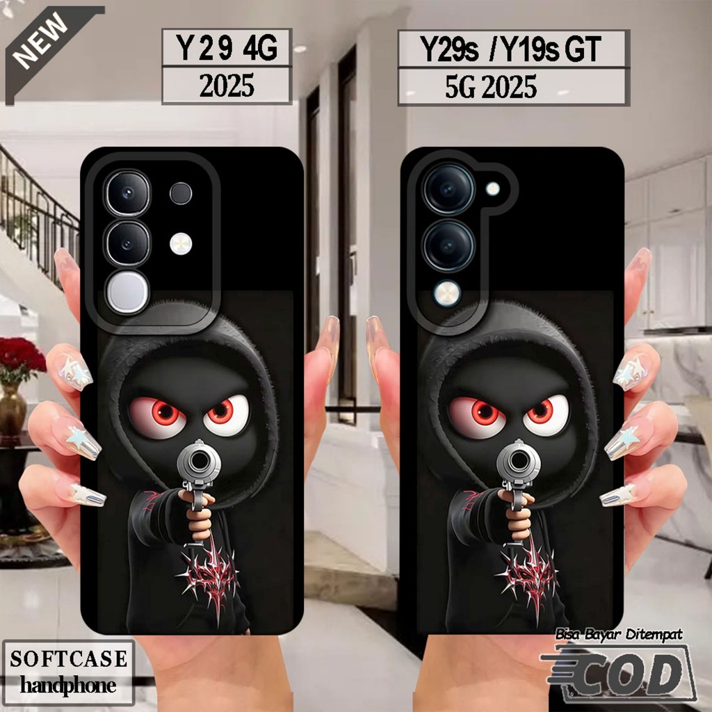 VIVO Y29 4G Silicone - เคส VIVO Y29S - เคส VIVO Y19S GT _เคส softcase สีดําใสยืดหยุ่นสุดเท่
