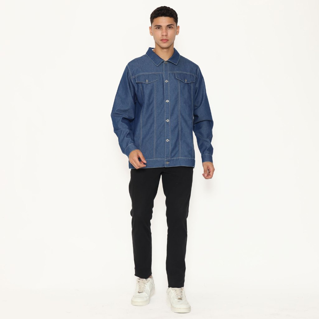 เสื้อแจ็คเก็ต/แจ๊กเก็ตผู้ชายคอปกโอเวอร์ไซส์-Isa Mens Jacket