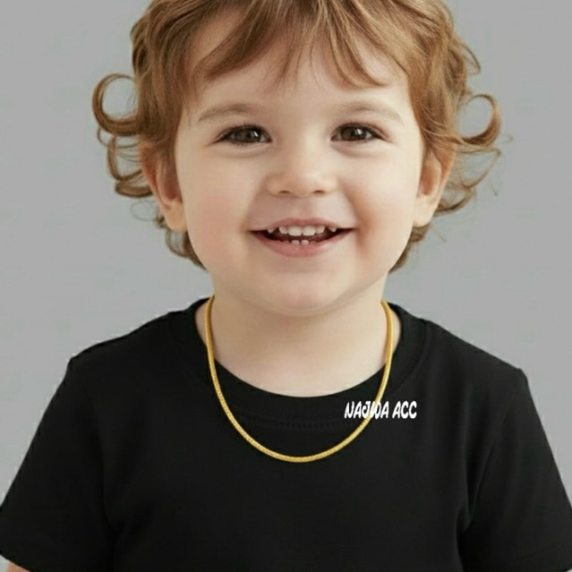 สร้อยคอ TODDLER || เด็ก || วัยรุ่น || ROUND EEL MODEL MADE OF RUST-RESISTANT TITANIUM MATERIAL