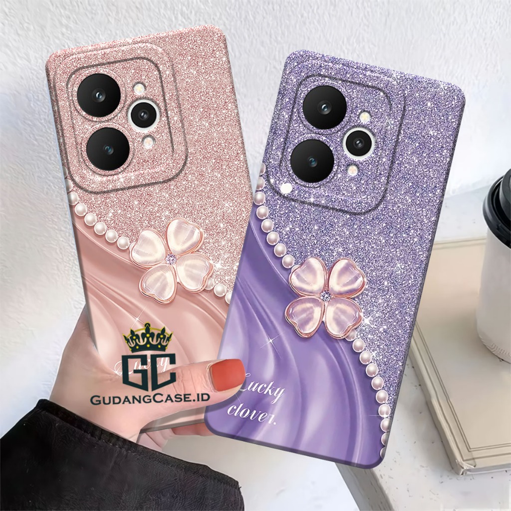 ปลอก Hp Realme 15 / Realme 15 Pro / Realme 14 / Realme 14T เคส Procamera แบบยืดหยุ่น Flower Glitter