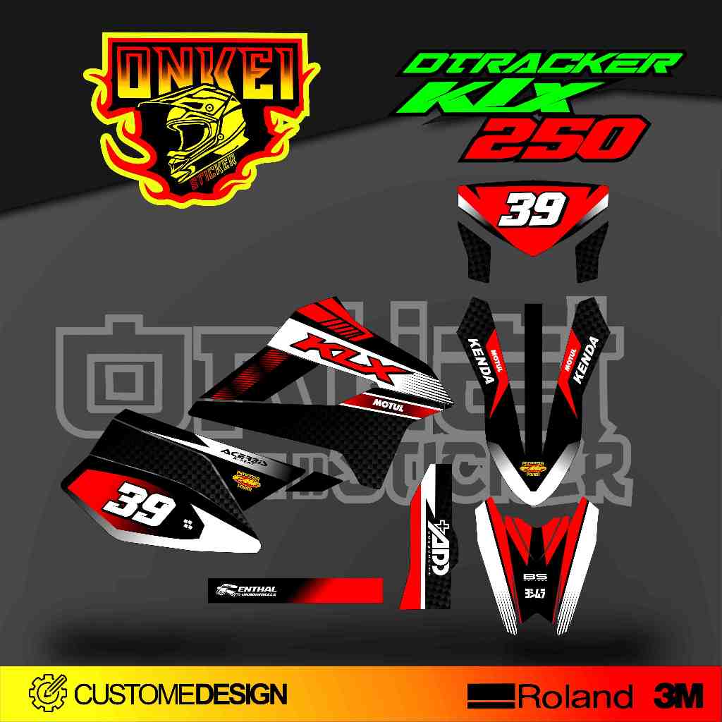 สติ๊กเกอร์ DECAL KLX 250 และ DTRACKER 250 KD5