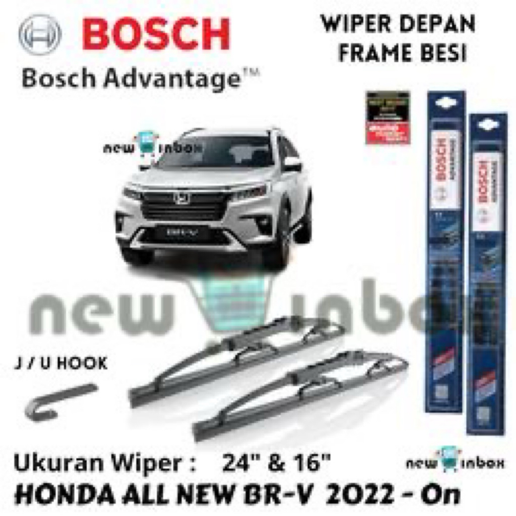 BRV 2022 2023 2024 2025 HONDA BRV WIPER BOSCH ADVANTAGE IRON MEDAN PAIR