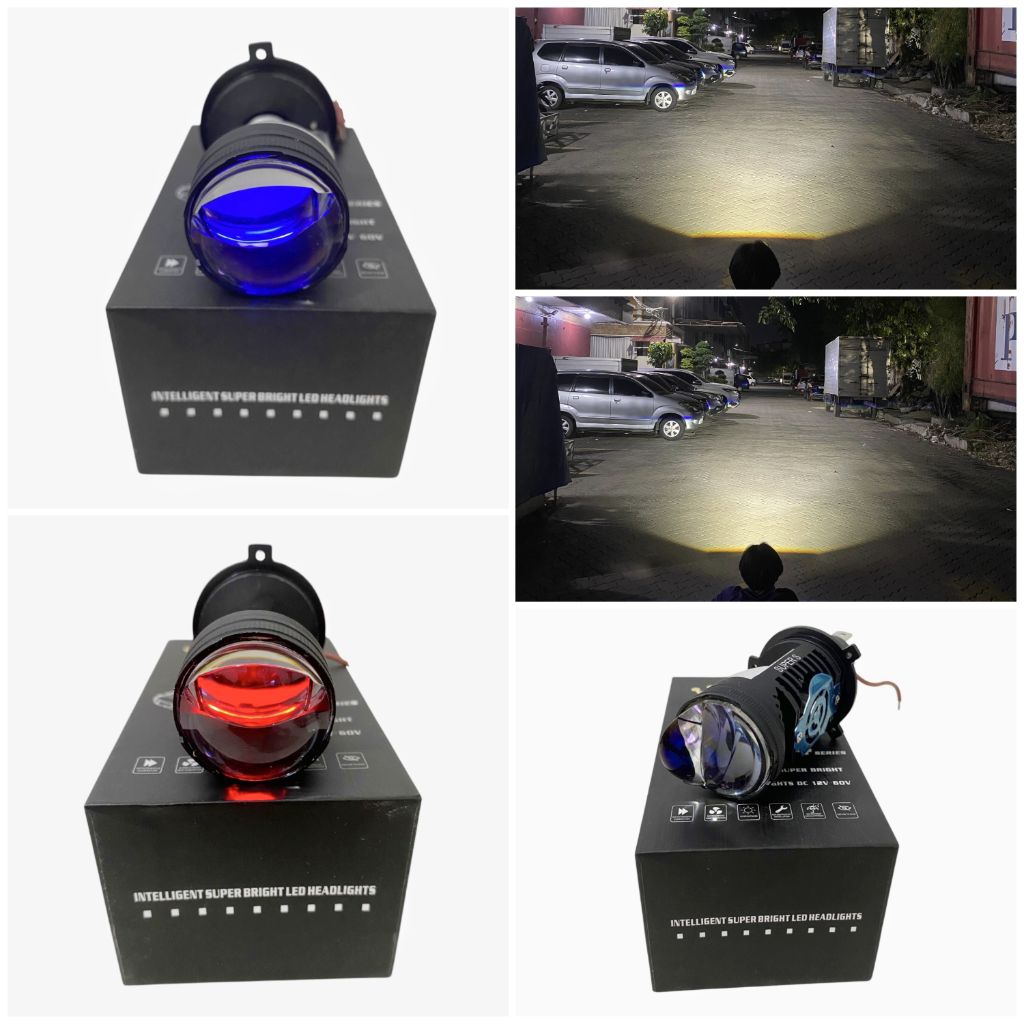 H4 Mini Bilded H4 Blue Lens Devil LED ไฟหน้า Super Bright