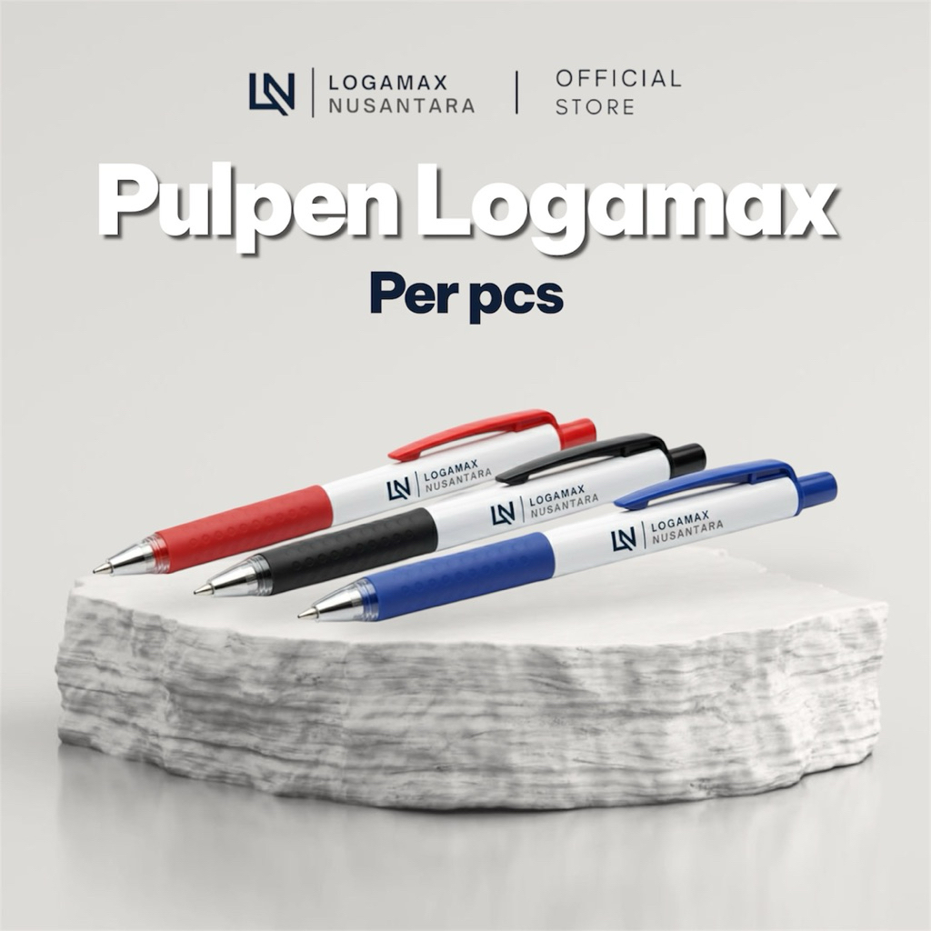 MERAH (PER PCS) METAL PENS BLUE BLACK RED INK