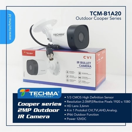 TECHMA COOPER SERIES 2.0MP กล้องวงจรปิด HD TCM-B1A20