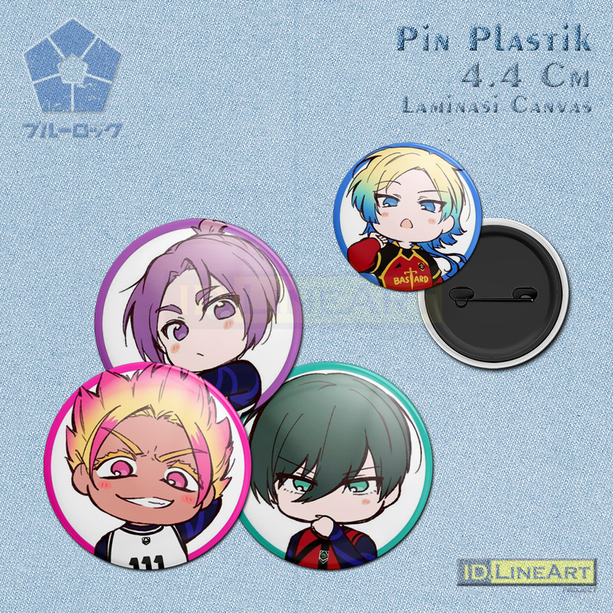 ปุ่มพิน ANIME BLUE LOCK CHIB PORTRAIT PIN Press เข็มกลัดตรา