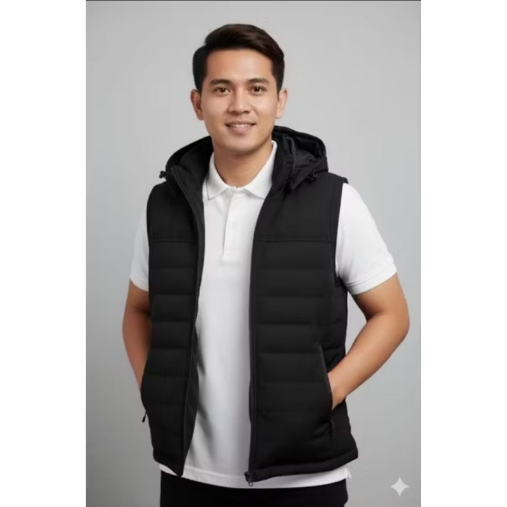 VESTO VEST PUFFER ผู้ชาย VEST MOTORCYCLE VEST WINDPROOF ZIPPER WATERPROOF HOODIE REMOVABLE