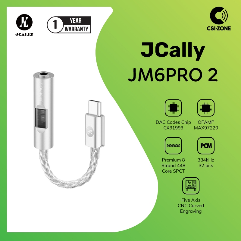 JCALLY JM6PRO2 / JM6PRO 2 CX3193 อะแดปเตอร์ดองเกิลแบบพกพา USB DAC / AMP