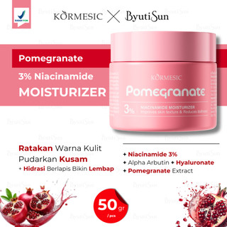 BPOM KORMESIC Pomegranate Niacinamide 3% Moisturizer Cream Krim Wajah Glowing Pelembap Kusam Flek