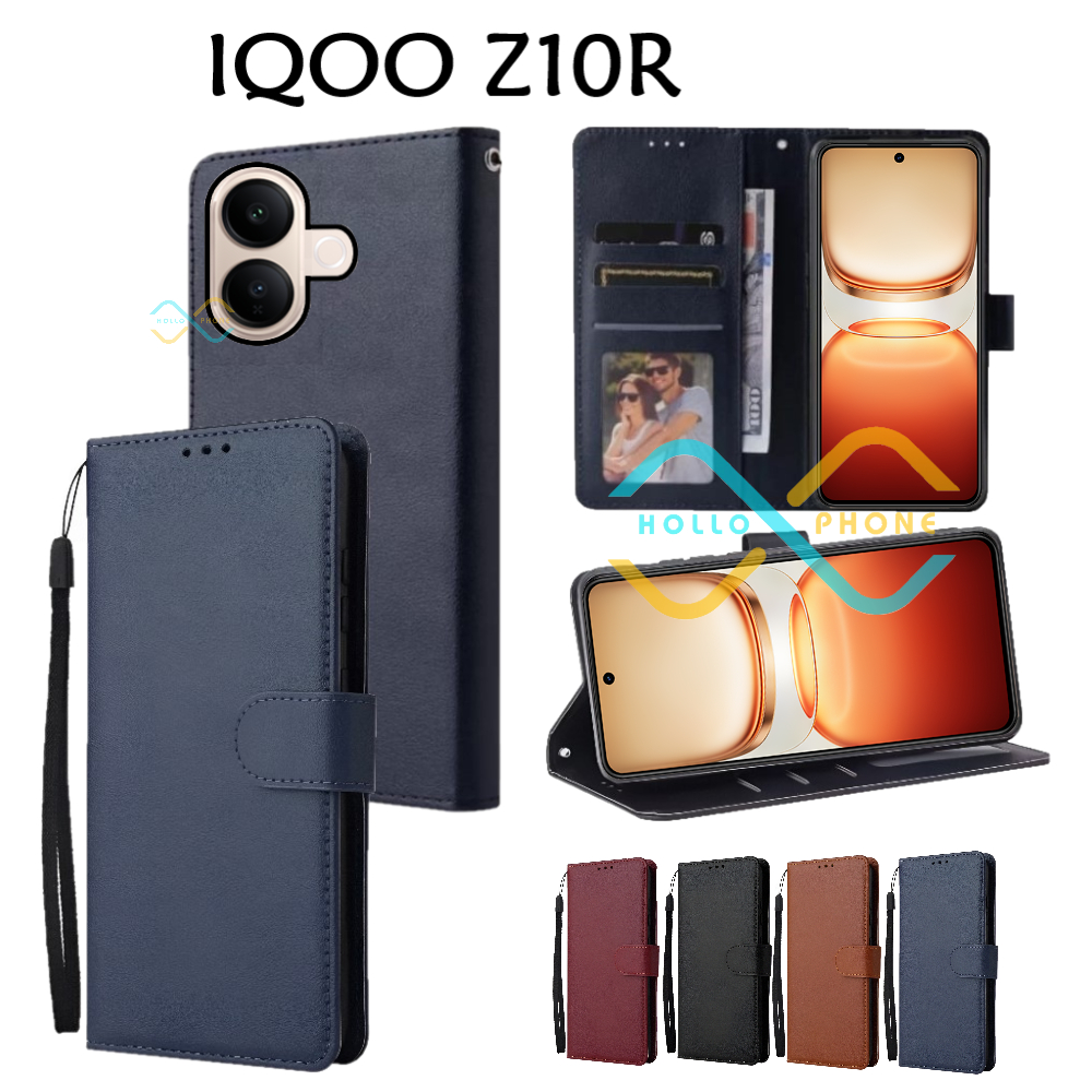 Flip Case IQOO Z10R Leather Case Wallet Premium Casing Hp Model Wallet Open Close