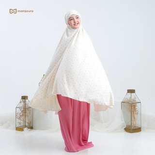 Manzoura Mukena Anak dan Dewasa 2in1 Couple Motif Liora