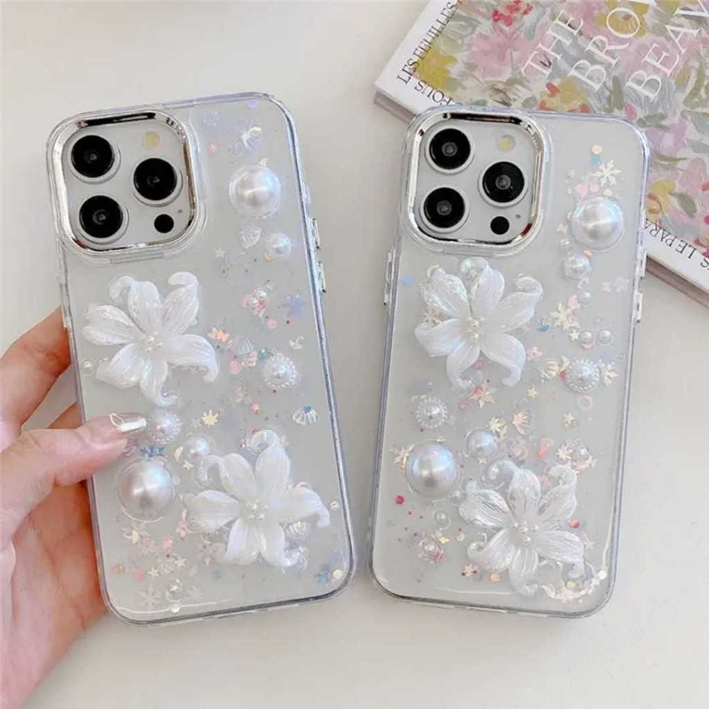 0631 VVV CASE LUXURY 3D SILVER GLITTER REDMI 15C 13C 14c 15 หมายเหตุ 14 12 P0C0 C75 C65 โปร่งใส blin