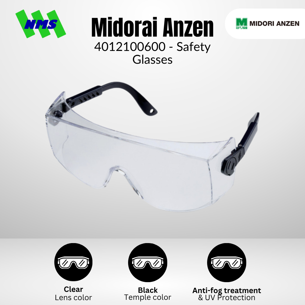 แว่นตานิรภัย Midori Anzen Overglasses 4012100600