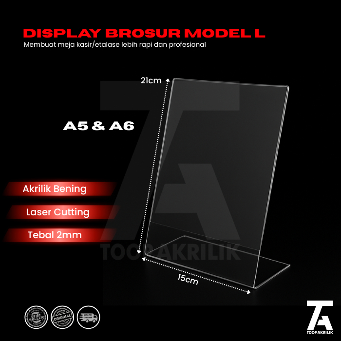 จอแสดงผล BROCCURE, ACRYLIC MENU A6 & A5 BROCCURE TYPE L