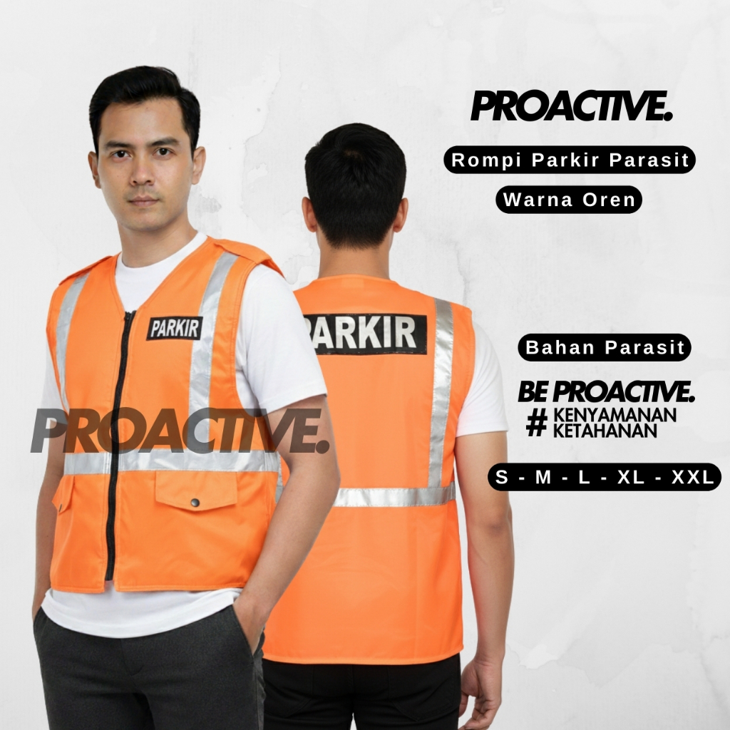 PARKING VEST SCOTLIGHT PARASITE PARKING OFFICER สีส้ม - ก้าวหน้า
