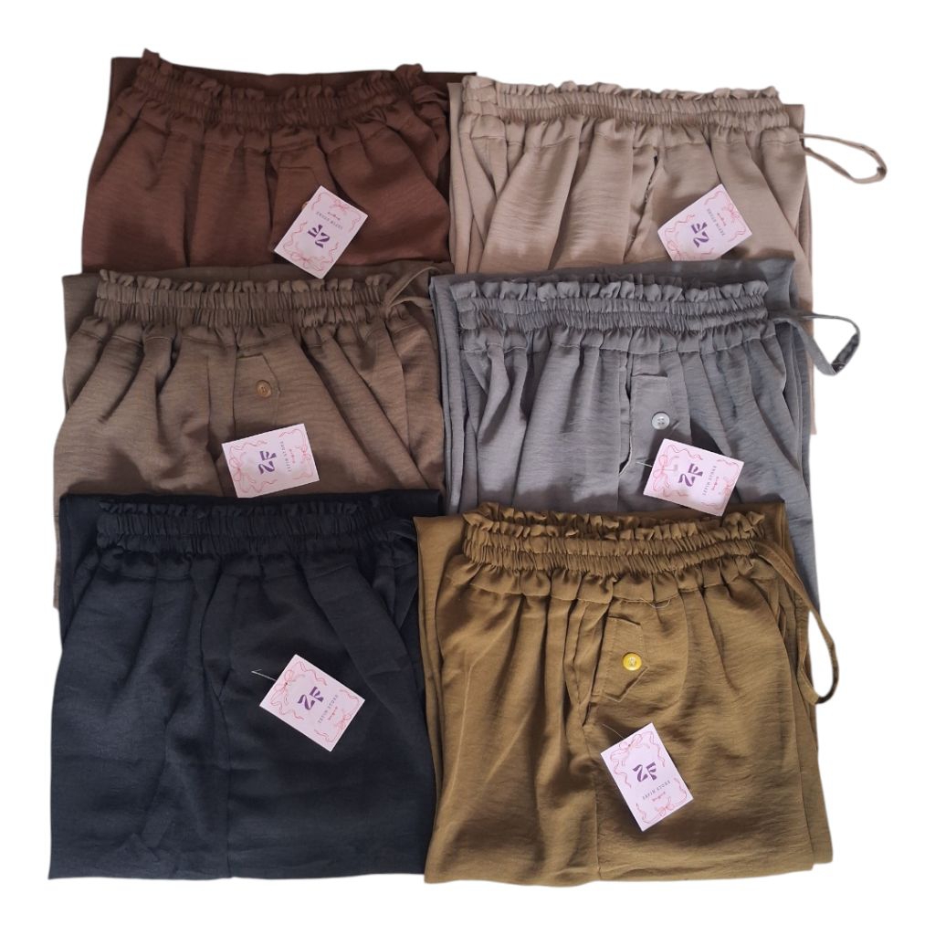 ZEFIN Premium Crinkle Airflow Culottes Pants Elegant stylish Jumbo Culottes Pants สําหรับผู้หญิง