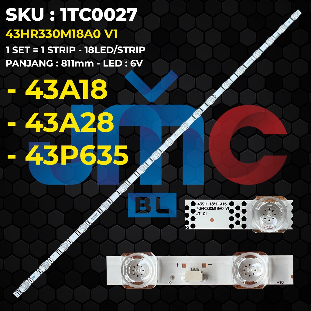 TCL 43 นิ้ว TV Backlight 43A18 43A28 43P635 43HR330M18A0 V1