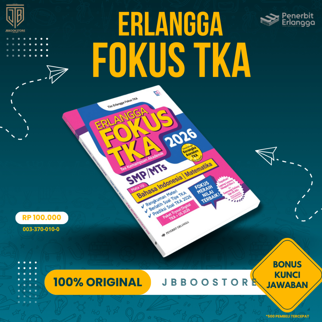 [ Erlangga ] โฟกัสหนังสือ TKA SMP/MTs 2026 / TKA SMP 2026