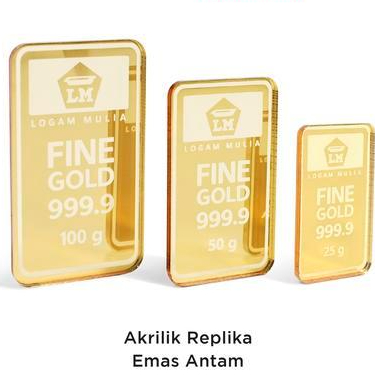 REPLICA ANTAM GOLD PRECIOUS METAL REPLICA 1 GRAM - 100 GRAM GOLD ACRYLIC DOWARD ACCESSORIES INDIVIDU