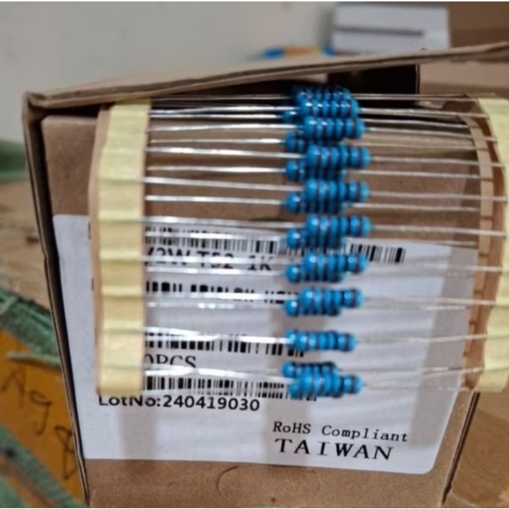 ตัวต้านทาน 1/2W metalfilm original taiwan1k2 1k5 1k8 2k2 2k7 3k3 4k7 5k6 6k8 8k2 10k 15k 22k 33k 8k 