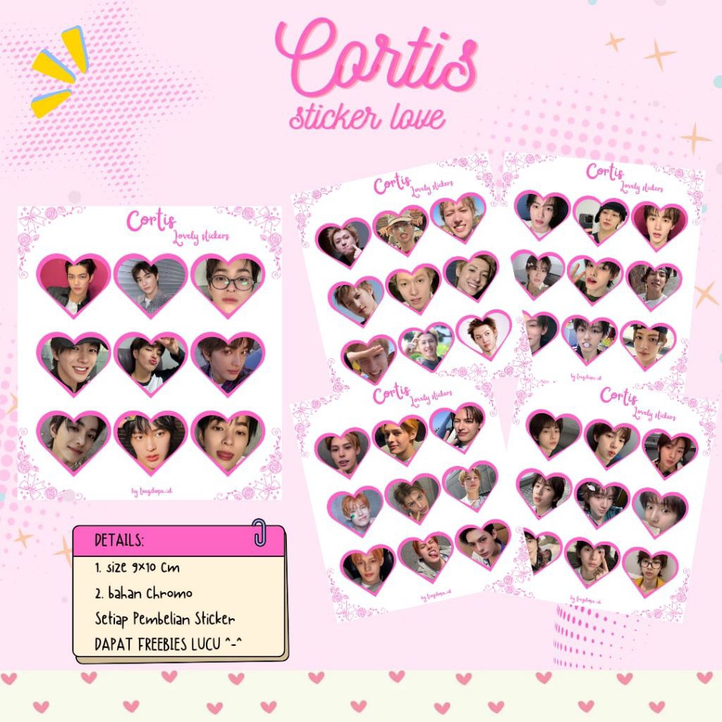Love Cortis Sticker 9x10 cm – Chromo No Cutting (PO)