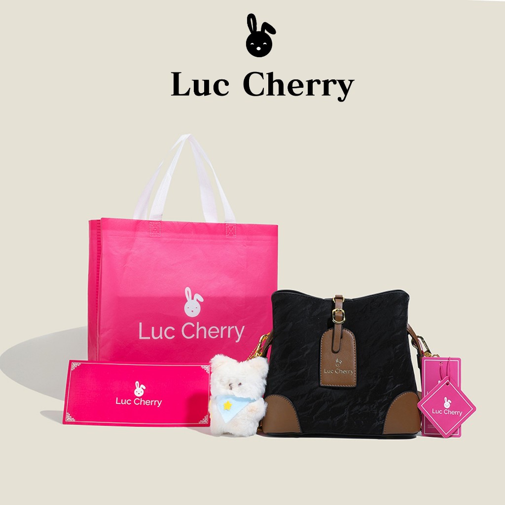 CZA YT0030 LUCCHERRY PREMIUM IMPORTED กระเป๋าสะพายสตรี ฟรีถุงกระดาษ + กระเป๋าสะพายข้างหรูหรา CERTIFI