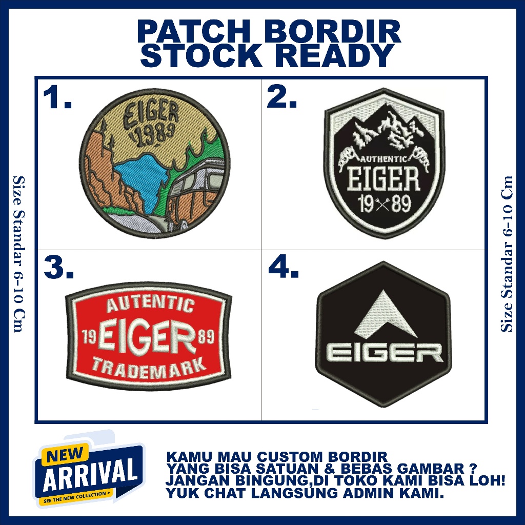 EIGER EMBROIDERY PATCH EMBLEM BEST VARIANT & 6 - ZONE EMBROIDERY