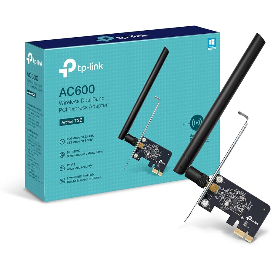 TP-LINK Archer T2E AC600 Wifi ไร้สาย Dual Band PCI Express อะแดปเตอร์ PCIE TPLINK