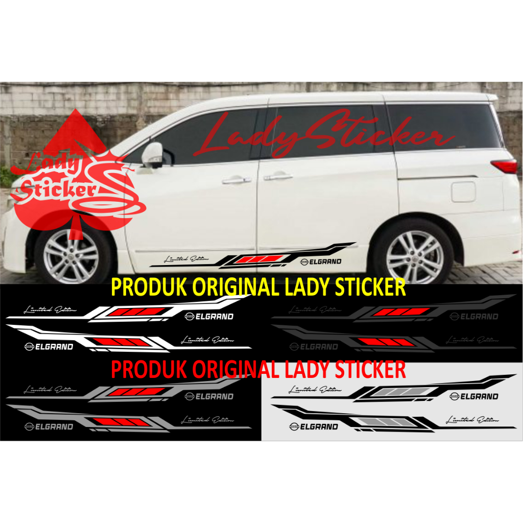 สติ๊กเกอร์แต่งรถ Elgrand สติ๊กเกอร์ติดรถ nissan Elgrand