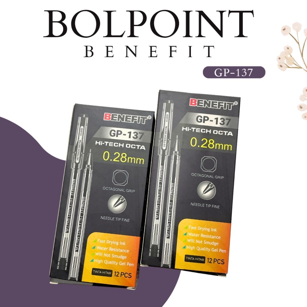 HI-TECH BENEFIT OCTA GP-137 BALLPOINT/ HI-TECH/ HI-TECH BALLPOINT/ 1 PACK CONTAINS 12 ชิ้น