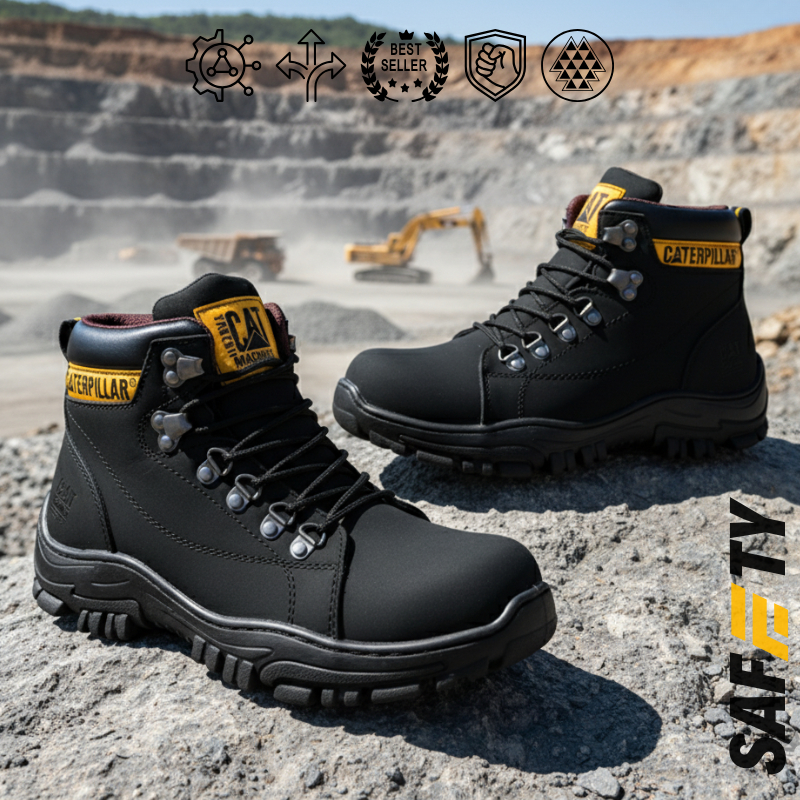 รองเท้าเซฟตี้หัวเหล็กผู้ชาย CAT HIDRAULIC - รองเท้านิรภัยทํางานสนามผจญภัยติดตามกลางแจ้ง - LINCH FOOT