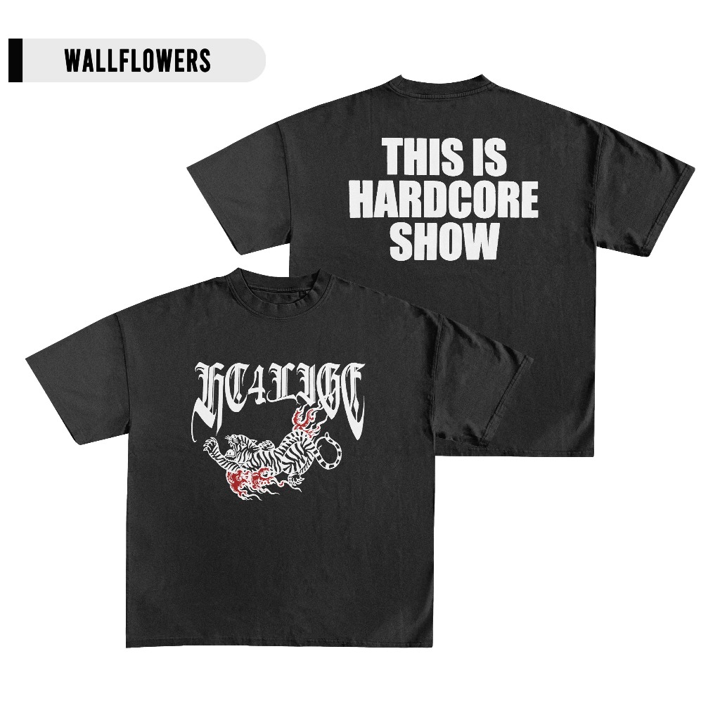 HC4LIFE - THIS IS HARDCORE SHOW BLACK TSHIRT / PUNK TSHIRT / HARDCORE BAND T-SHIRT HC4LIFE