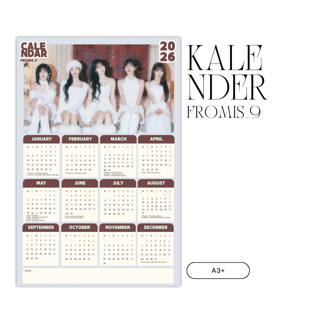 2026 FROMIS9 CALENDAR KPOP UNOFFICIAL KOREA SAEROM HA JIWON SEOYOEON JISUN JIHEON CHAYOUNG