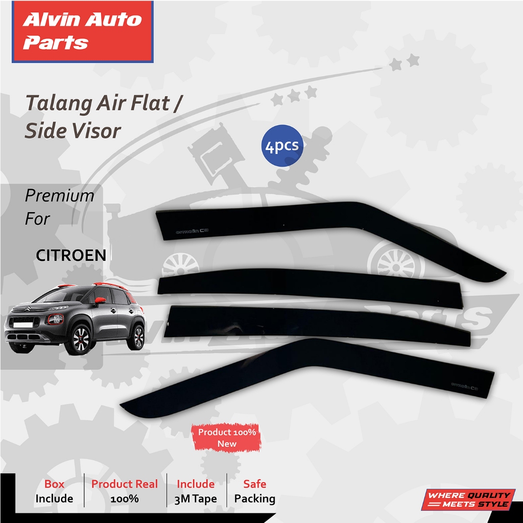 CITROEN C3 FLAT WATER GUARD / CITROEN C3 FLAT SIDE VISOR / อุปกรณ์เสริม CITROEN C3