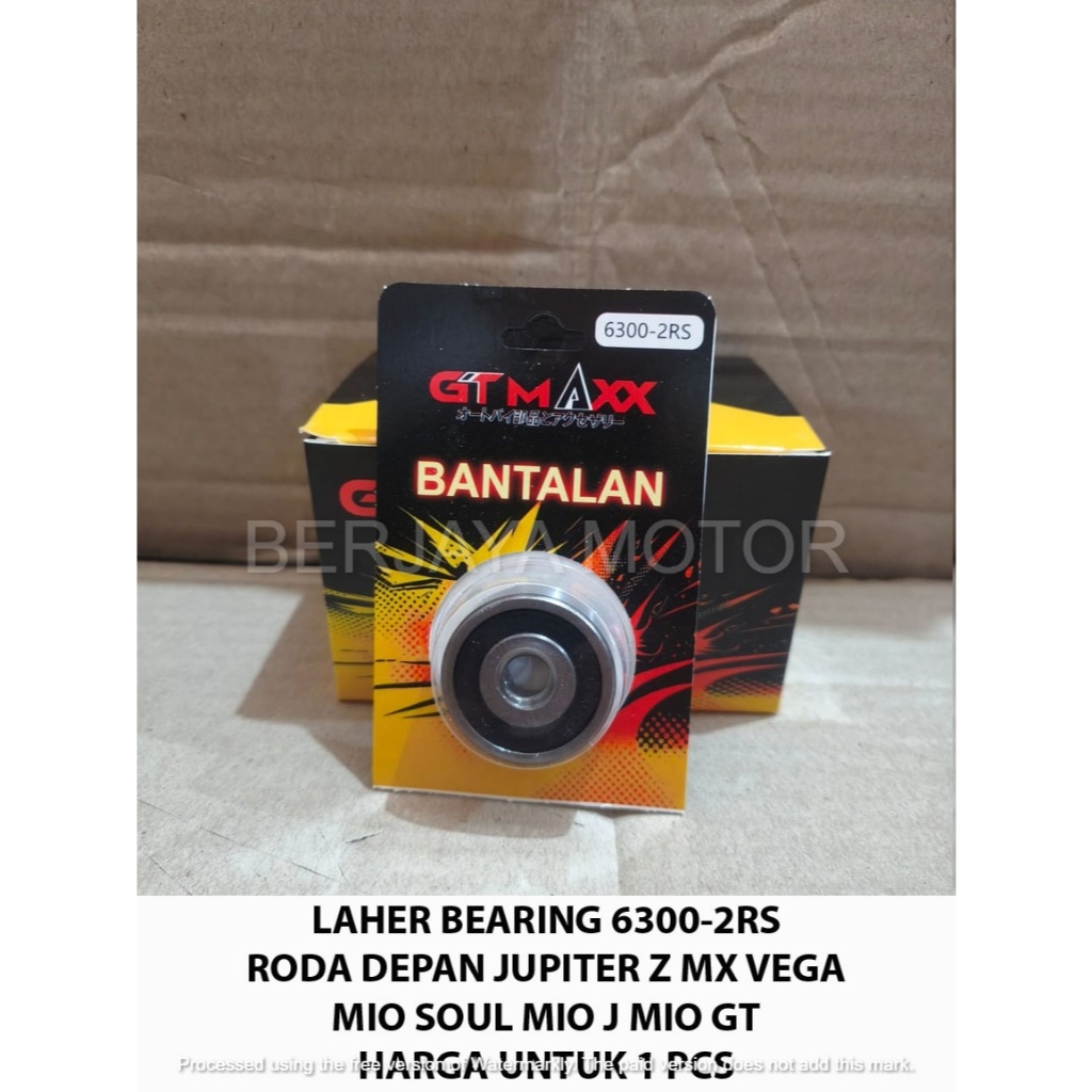 บรรจุุภัณฑ์ CONTENTS 10 PCS LAHER BEARING 6300 2RS ล้อหน้า JUPITER VEGA MIO GTMAX