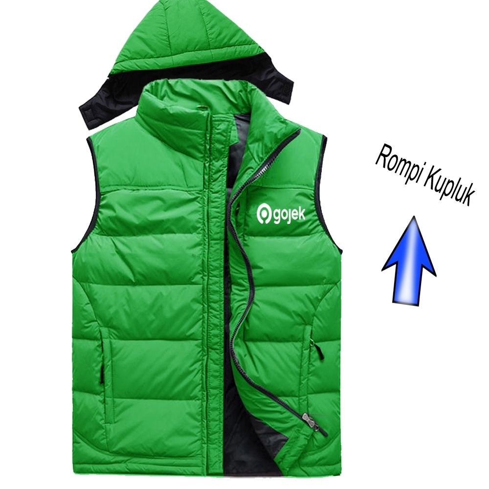 GOJEK VEST ผู้ชายและผู้หญิงรถจักรยานยนต์ VEST BEANS VEST THICK WINDPROOF VEST